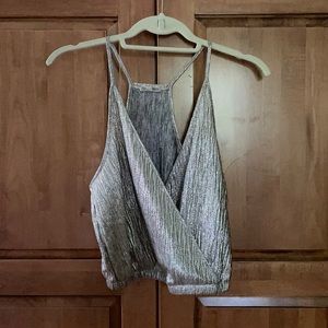 Golden crop party top